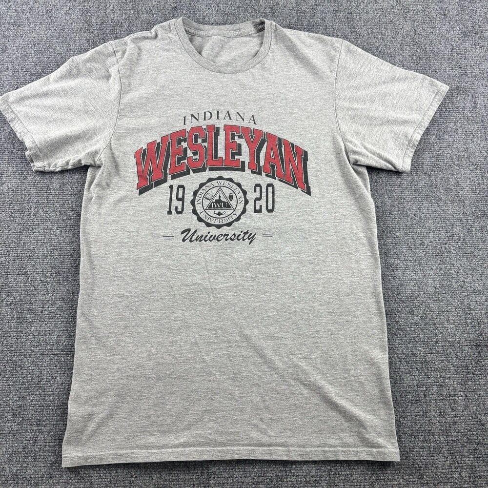 Indiana Wesleyan Shirt Mens S US S Gray IWU 1920 University Tee